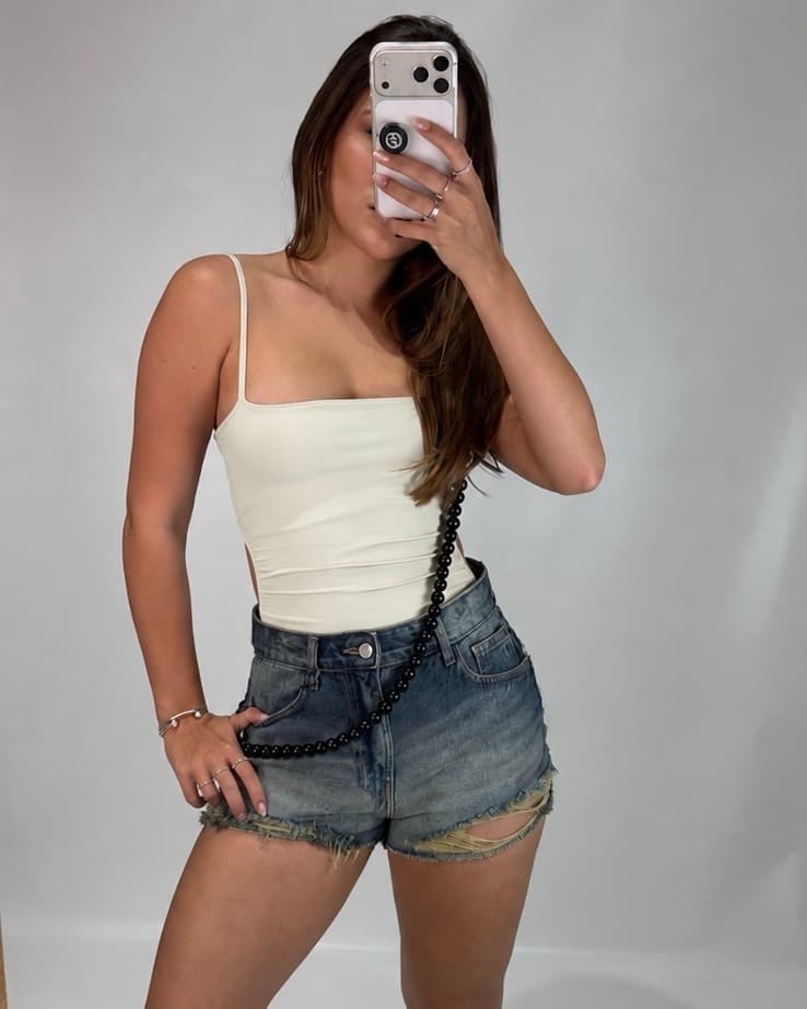 Body Azul Costas Aberta